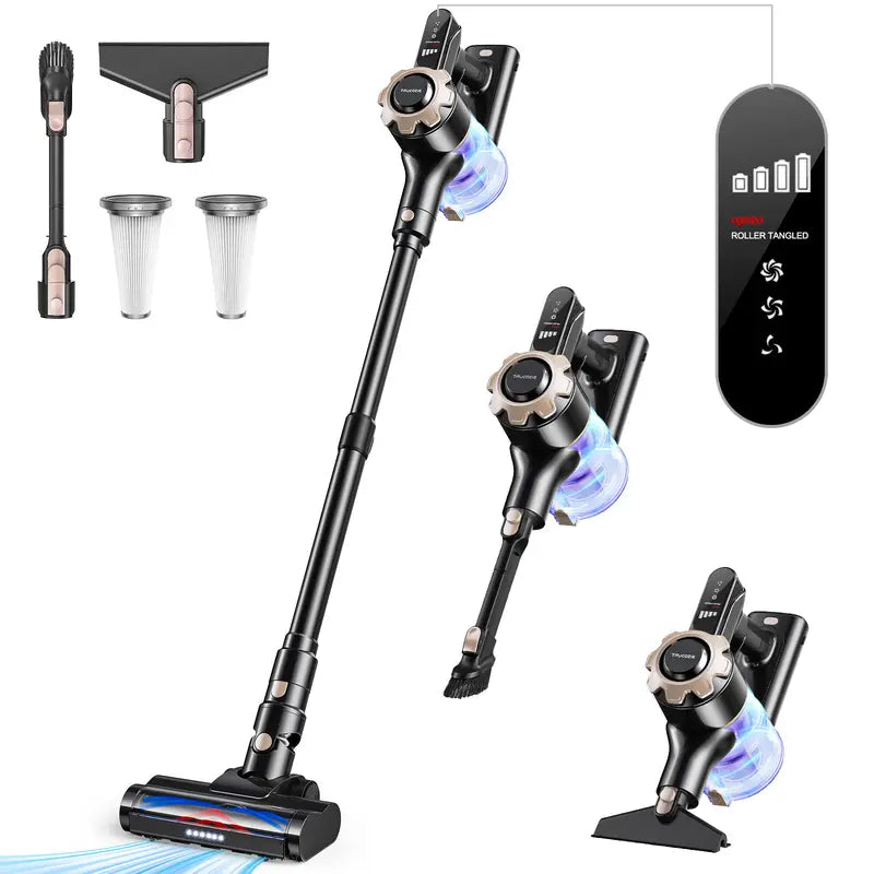 Trucozie T350 8-in-1 Cordless Vacuum, 33Kpa Suction 45Mins Runtime for Pet Hair Floors