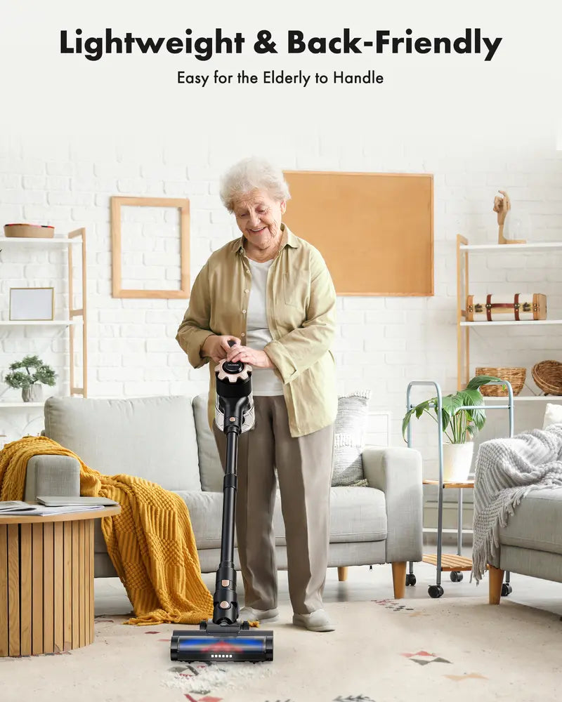 Trucozie T350 8-in-1 Cordless Vacuum, 33Kpa Suction 45Mins Runtime for Pet Hair Floors