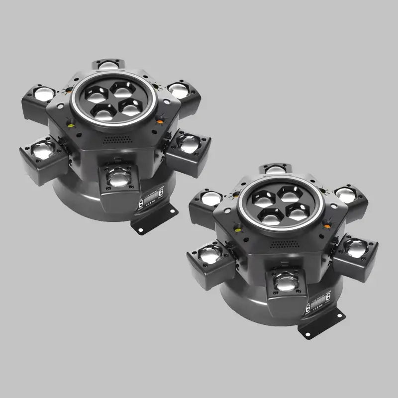 6 Arms Moving Head DJ Stage Lights, 6-in-1 RGBW LED Party Lights DMX512 Sound Activated Disco Stage Lighting for Party Wedding Club