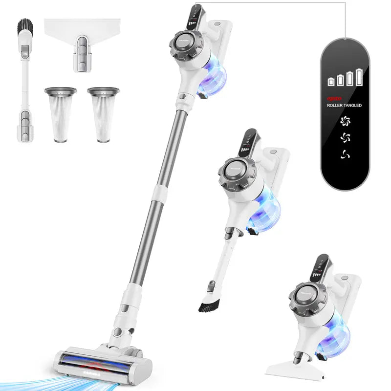 Trucozie T350 8-in-1 Cordless Vacuum, 33Kpa Suction 45Mins Runtime for Pet Hair Floors