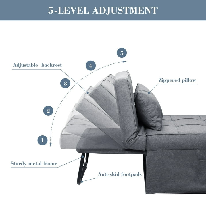 🔥 Warehouse Clearance 💥 4-in-1 Multi-Function Folding Ottoman Sofa Bed