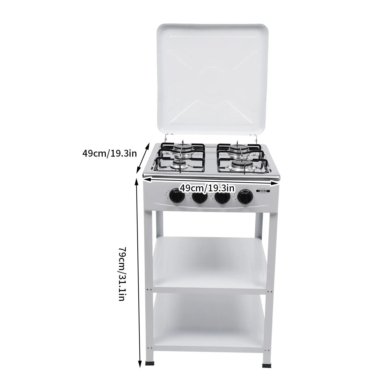 💥Clearance Sale 4 Burner Gas Stove 🔥 Portable Outdoor Cooktop 🍳 NG/LPG Ready 🏕️obs Manual Ignition for RV Travel Emergency Preparedness Family Use