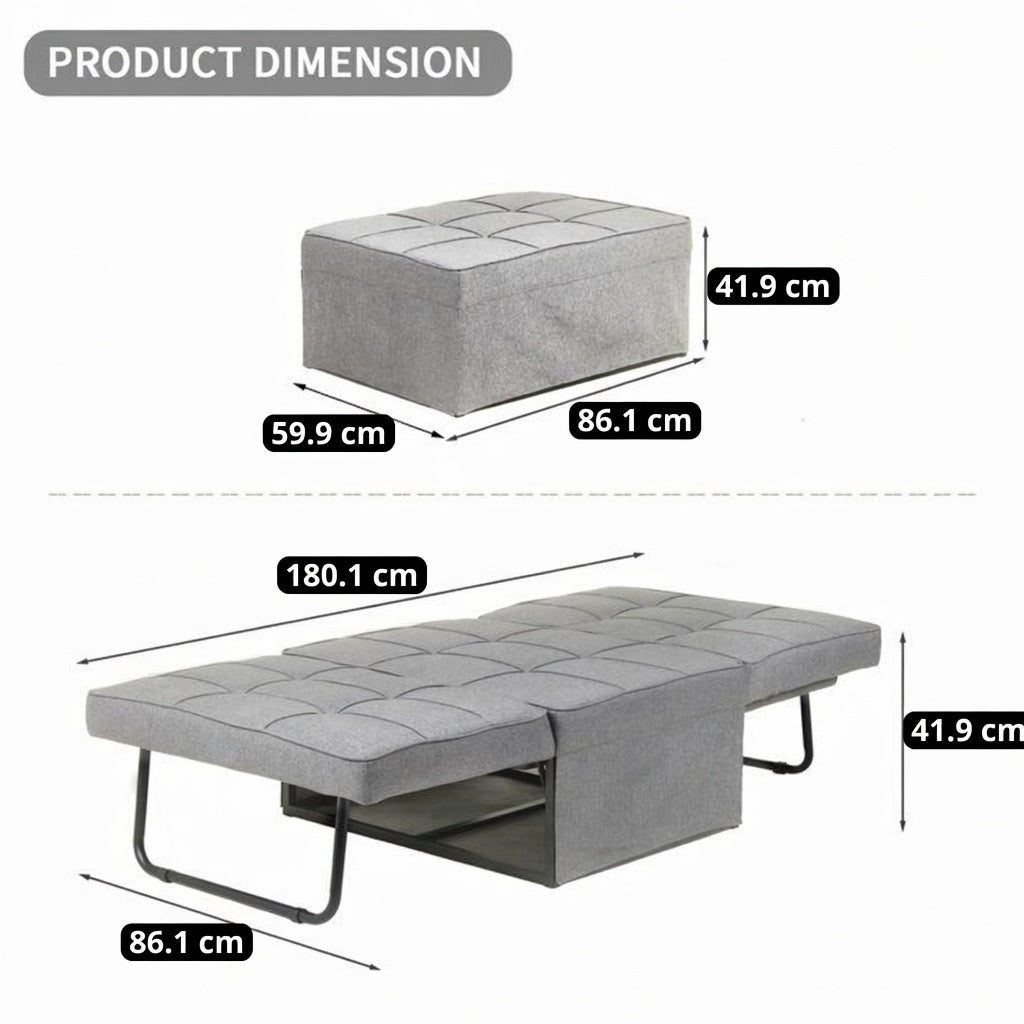 🔥 Warehouse Clearance 💥 4-in-1 Multi-Function Folding Ottoman Sofa Bed